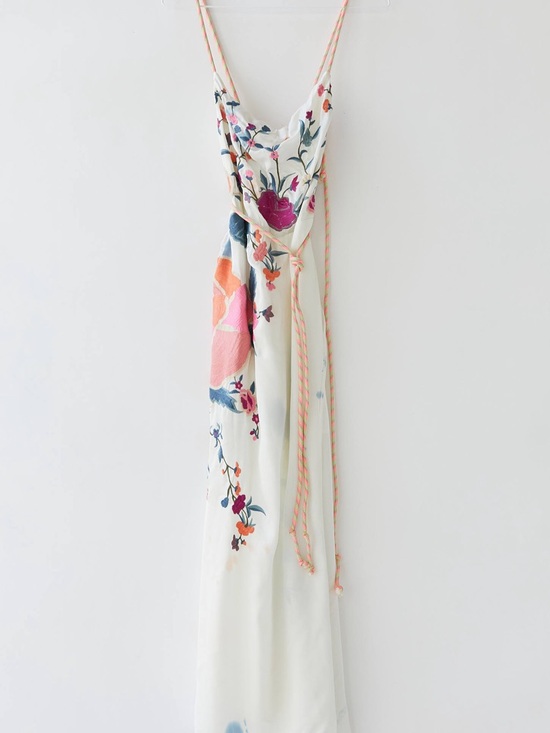 UO Jessa Belted Slip Midi Dress  small nwt - Picture 3 of 14